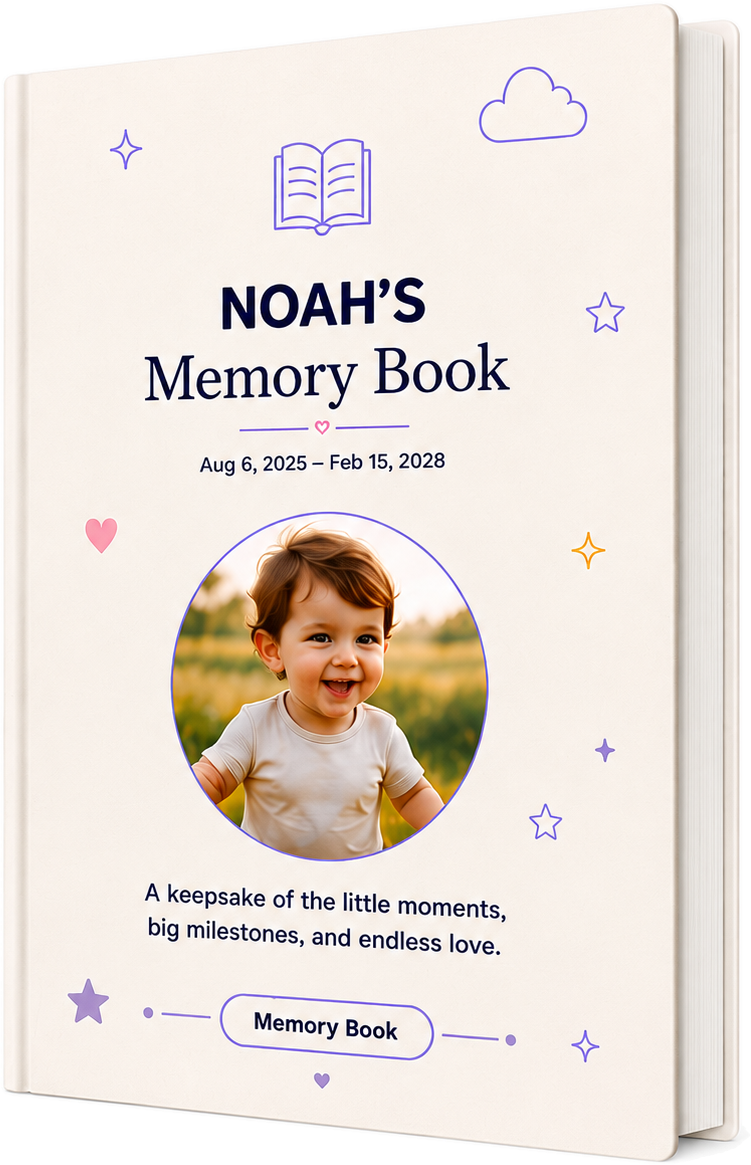 A printed SayStory Memory Book