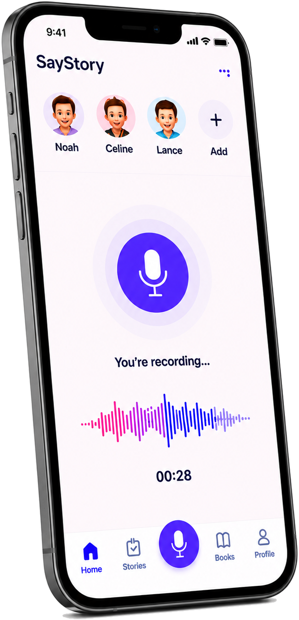 Recording a memory in the SayStory app